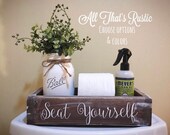 Seat Yourself, Seat Yourself Box, Nice Butt, Hello Sweet Cheeks, Toilet Paper Holder, Toilet Tank Box, Bathroom Decor, Home Decor, Butt Box