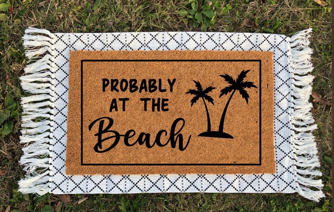 Personalized Beach Door Mat, Beach House Doormat, Beach Welcome Mat, Beach  House Decor, Beach Themed Door Mats, Custom Welcome Mat, Tiki Hut 