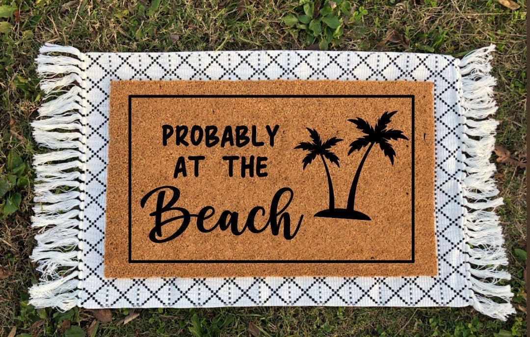 Funny Beach Theme Outdoor Welcome Mat