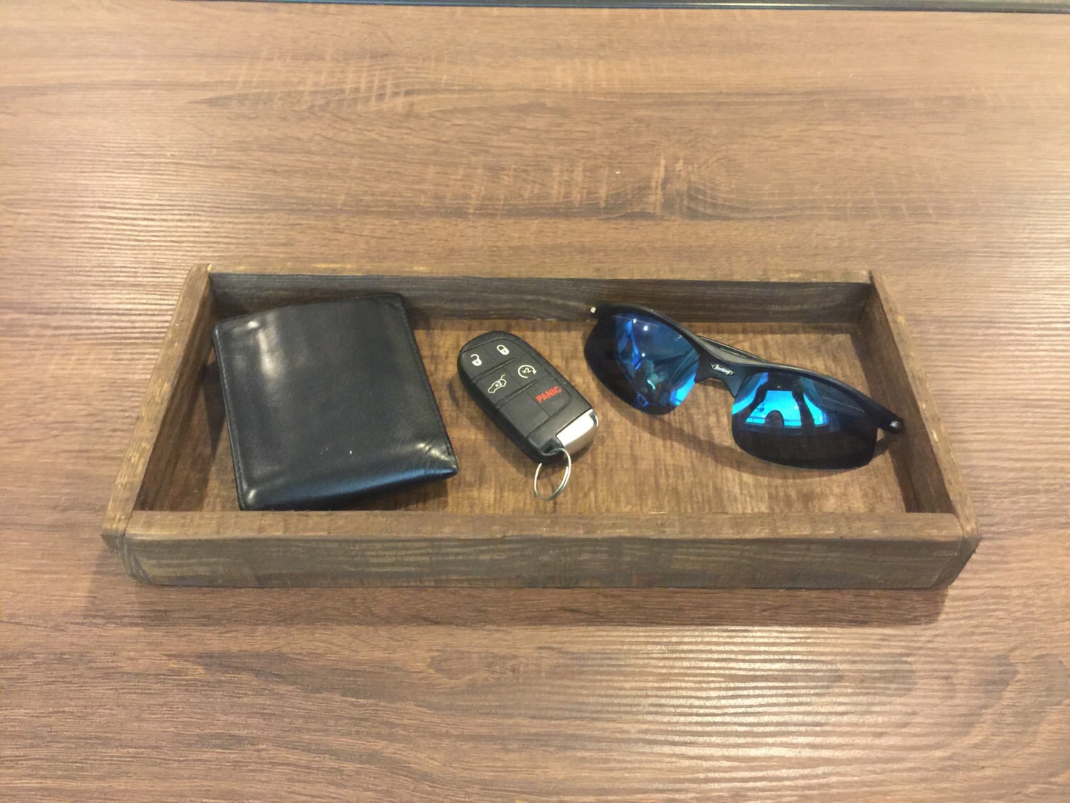 Rustic Wooden Tray Rustic Key Holder Rustic Decor Key Etsy