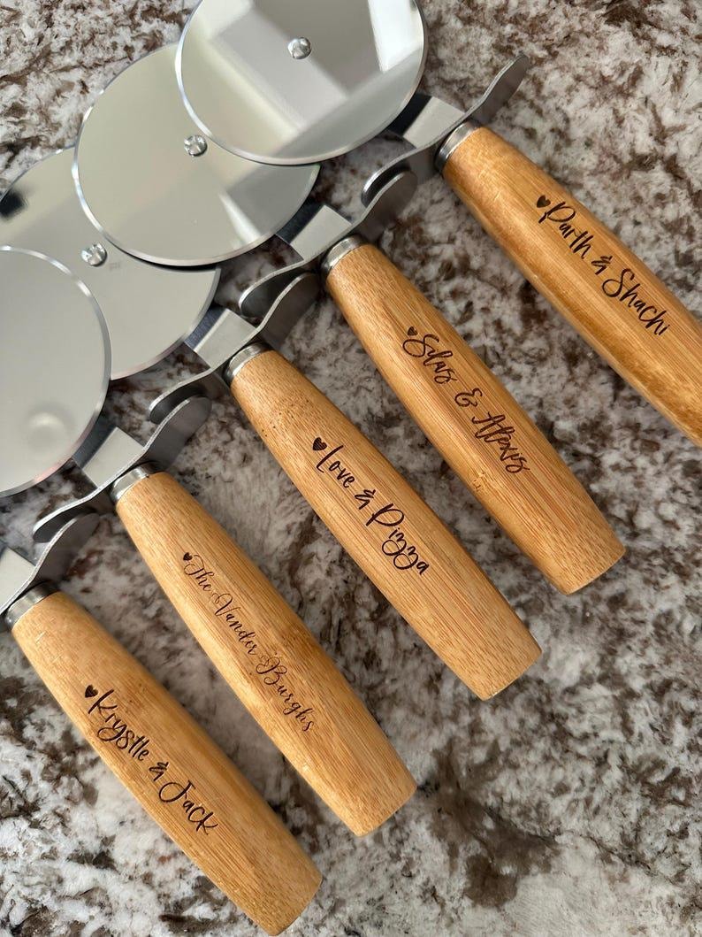 I Love Every Pizza You Pizza Cutter | Wooden Pizza Cutter | Engraved Pizza Cutter| Kitchen Gifts | Kitchen Accessories | Valentines Day Gift image 8