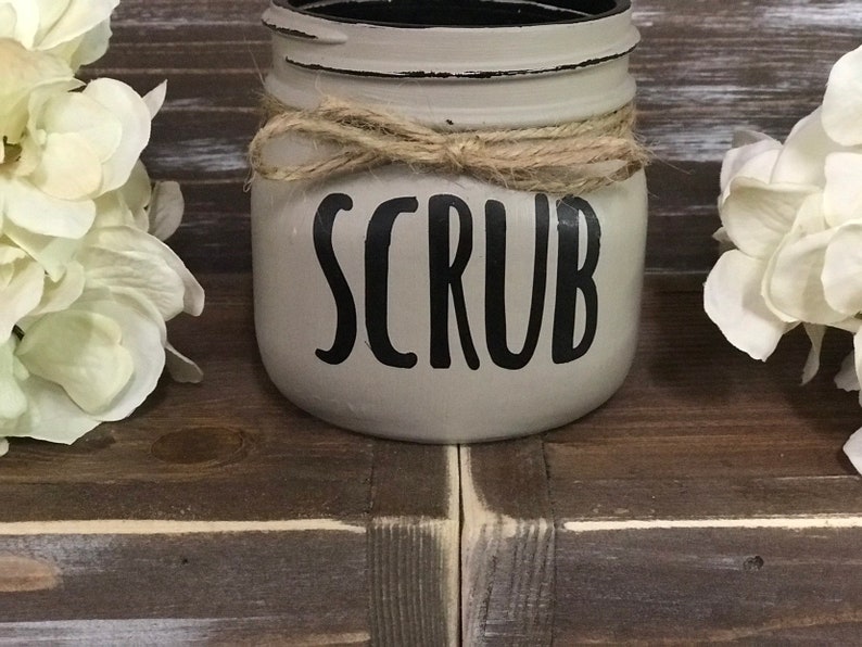 Sponge Holder Mason Jar Sponge Holder Kitchen Scrub Holder Etsy