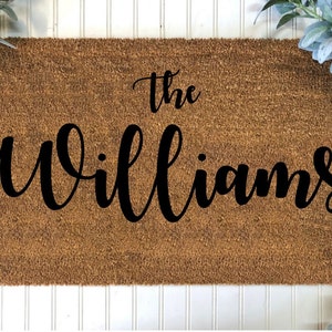 Family Name Doormat, Personalized Doormat, Personalized Gifts, Custom Doormat, Door Mat, Home Gifts, Welcome Mat, Wedding Gift, Couples Gift