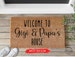 Welcome to Gigi and Papa's House Doormat, Grandparents Doormat, Doormats, Grandparents Gift, Personalized Gifts, Home Decor, Birthday Gift 