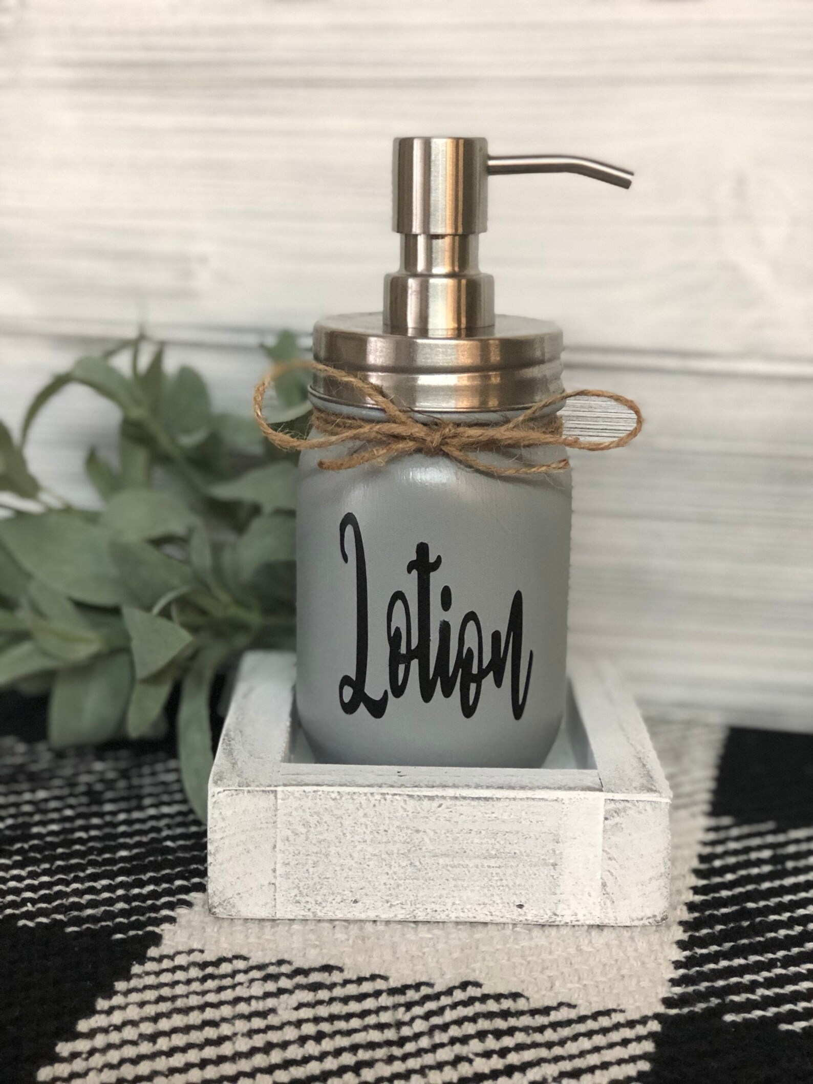 Lotion Dispenser Lotion Holder Mason Jar Decor Bathroom Etsy