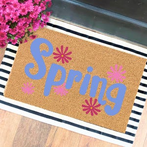 Spring Doormat | Spring Decor | Spring Season Doormat | Spring Porch Decor| Housewarming Gift | Welcome Mat | Porch Decor |