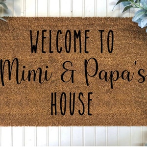 Welcome to Gigi and Papa's House Doormat, Grandparents Doormat, Doormats, Grandparents Gift, Personalized Gifts, Home Decor, Birthday Gift image 7