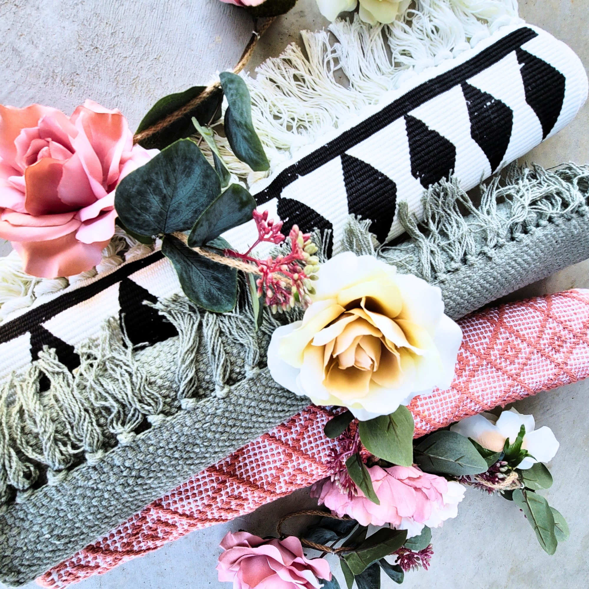 Layering Rug Spring Spring and Summer Indoor Outdoor Layering Rugs | Doormat Layering Rug ...