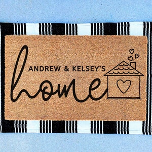 Personalized Housewarming Gift | Home Decor | Gift for Couples | Home Gifts | Wedding Gift | Christmas Gift | Custom Door Mat | Client Gift