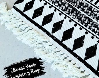 Boho Layering Rug | Layering Rugs | Indoor Outdoor Rugs | Layering Rug Under Doormat | Door Mats | Front Door Decor | Entryway Decor
