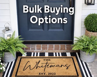 Personalized Bulk Gifts, Wholesale Doormats, Bulk Custom Door Mat for Events, Boutique Wholesale, Company Gifts for Employees, Business Logo