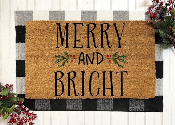 Merry and Bright Doormat Merry and Bright Doormat