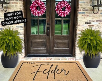 Custom Wedding Gift for Couples, Custom Door Mat, Housewarming Gift, New Home Welcome Mat, Family Name Doormat, Personalized Doormat
