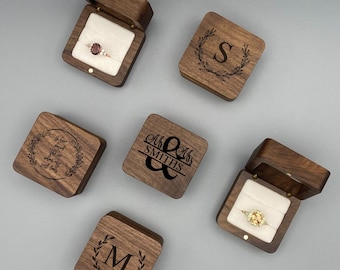 Wooden Ring Date Box | Wooden Engraved Ring Box | Bridal Gift | Gift for Him and Her | Wedding Gift | Wedding Supplies | Wedding Decor |