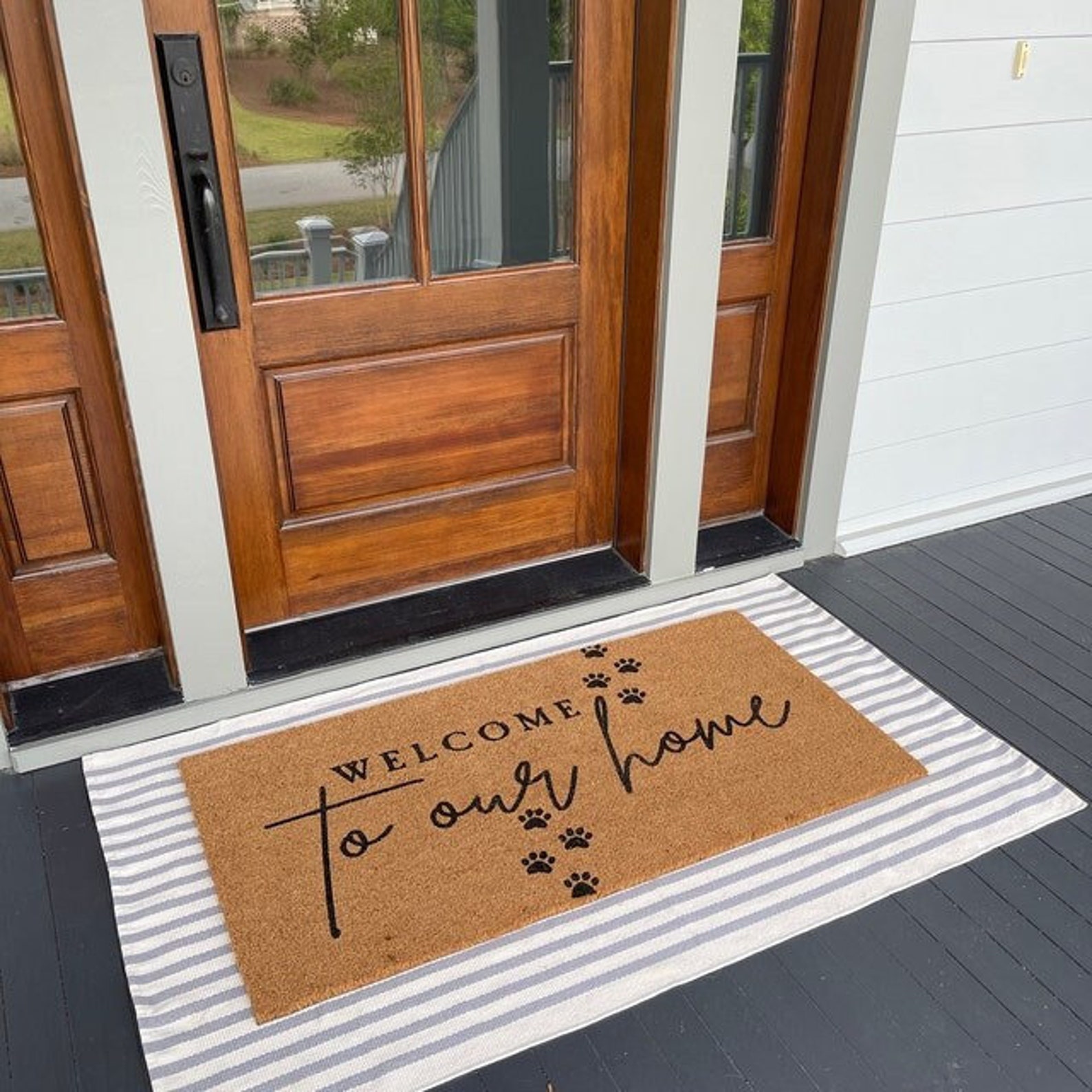 Dog Paws Dog Paws Doormat Welcome to Our Home Dog Gifts Pet Gifts Pet ...