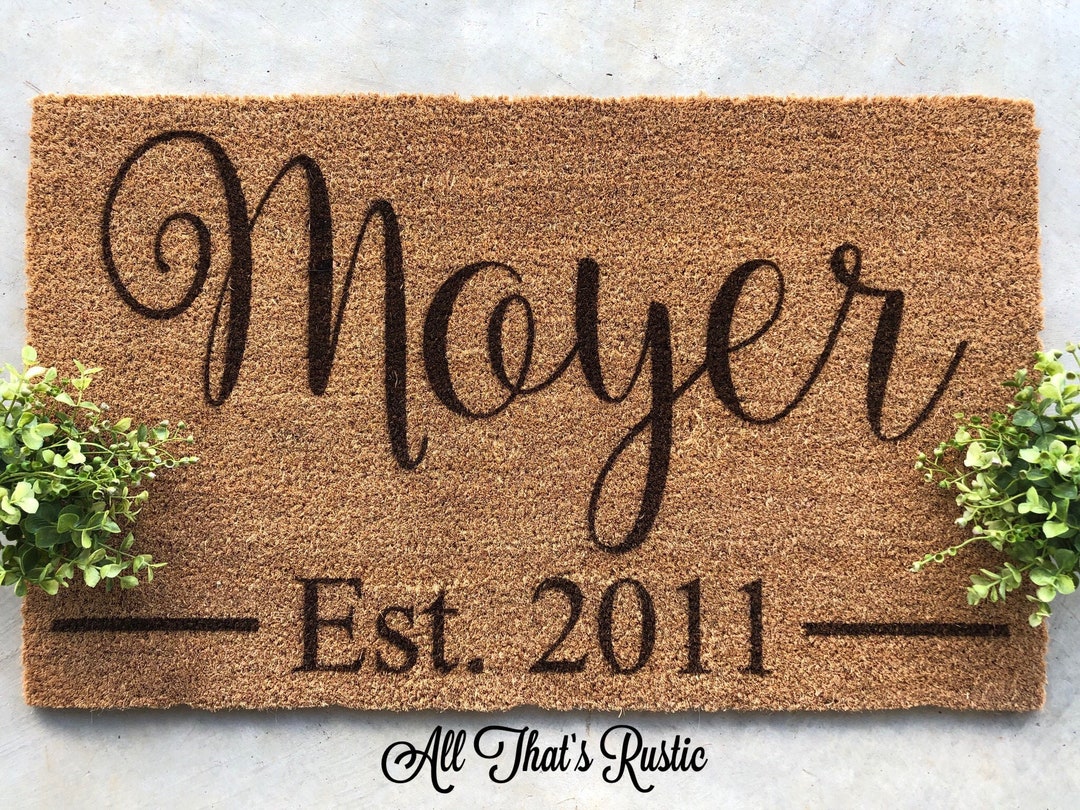 Personalized Doormat, Personalized Gifts, Home Decor, Christmas Gifts, Doormats, Last Name