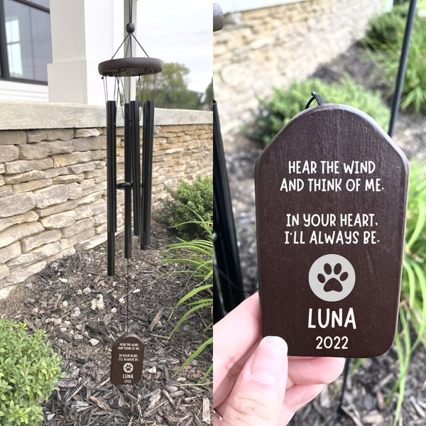 Custom Pet Memorial Wind Chime | Pet Memorial Gift | Pet Memorial | Personalized Wind Chimes | Pet Loss Gift | Dog Cat | Bereavement Gift