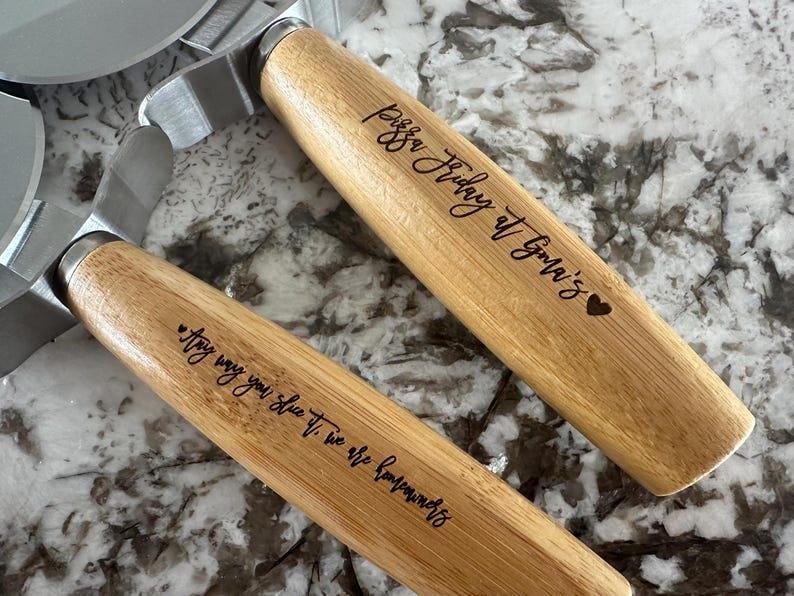 I Love Every Pizza You Pizza Cutter | Wooden Pizza Cutter | Engraved Pizza Cutter| Kitchen Gifts | Kitchen Accessories | Valentines Day Gift image 7