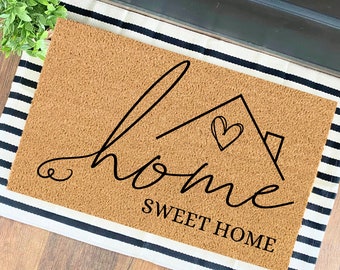 Home Sweet Home Doormat, Door Mat, Home Decor, Home Decor Modern, Home Gifts, Housewarming Gift, Home Sign, Welcome Mat, Home Sweet Home