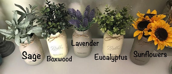 Single Mason Jar Centerpiece Mason Jar Centerpiece Wedding Etsy