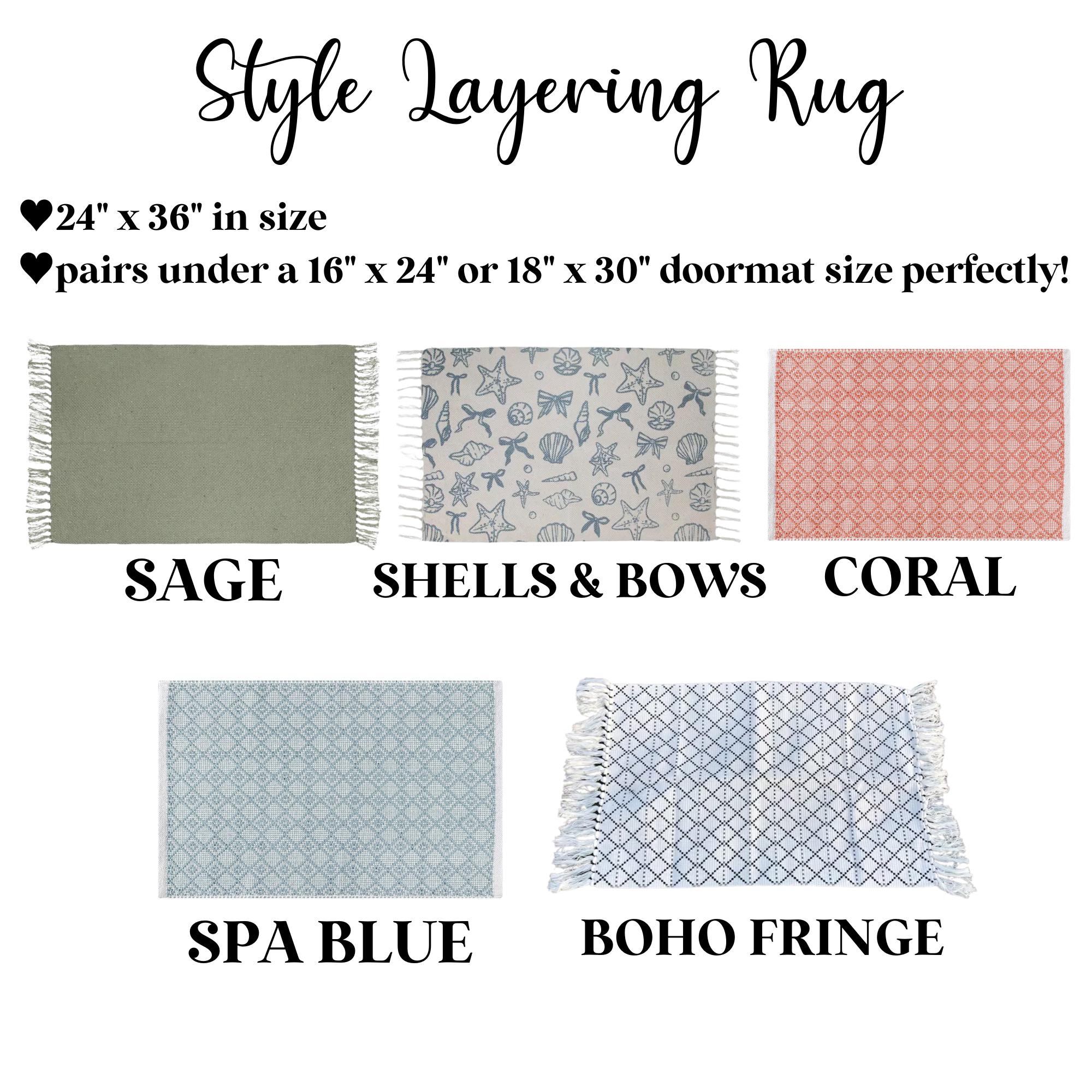 Layering Rug Spring Spring and Summer Indoor Outdoor Layering Rugs | Doormat Layering Rug ...