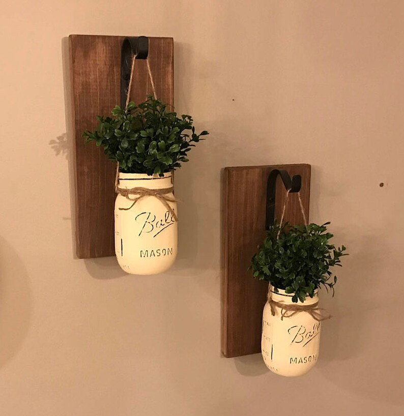 Rustic Wall Decor Mason Jar Decor Mason Jar Sconce Wall Etsy