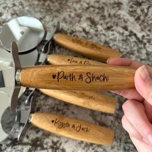 I Love Every Pizza You Pizza Cutter | Wooden Pizza Cutter | Engraved Pizza Cutter| Kitchen Gifts | Kitchen Accessories | Valentines Day Gift image 4