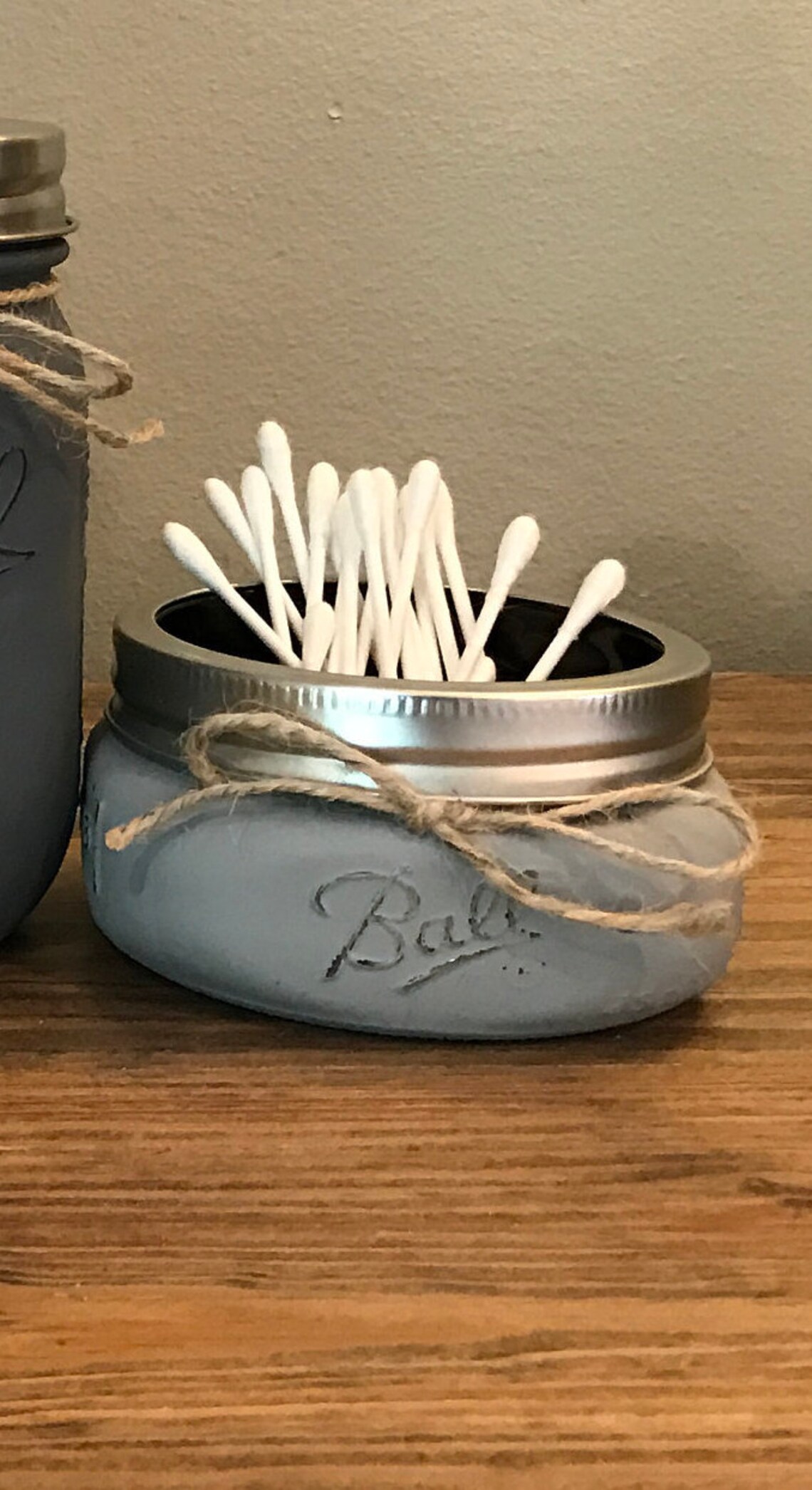 Small Painted Mason Jar Sponge Holder Business Card Holder Etsy