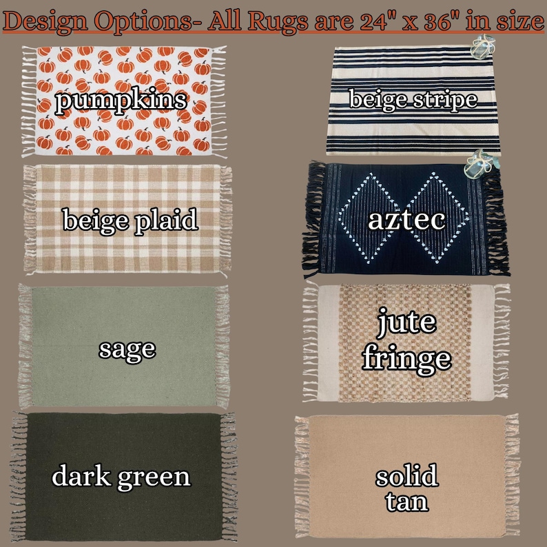 Fall and Halloween Indoor Outdoor Layering Rugs | Doormat Layering Rug ...