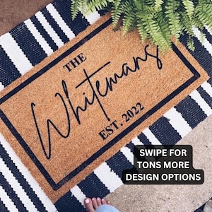Personalized Christmas Gift | Personalized Gifts For Her | Gift For Women | Custom Door Mat | Christmas Gifts | Front Porch Decor | Door Mat
