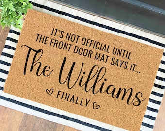 Funny Wedding Gift, Personalized Gifts, Funny Engagement Gift, Gift for Wife, Bridal Shower Gift,Funny Doormat, Welcome Mat, Custom Door Mat