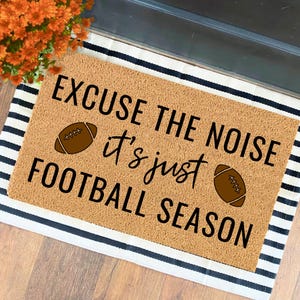 Football Front Door Mat | Football Gifts | Football Sports Home Decor | Football Doormat | Funny Welcome Mat | Funny Football Team Gift