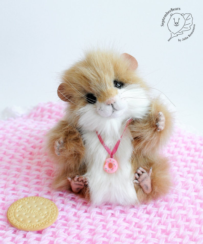 Realistic toy Hamster OOAK Pet Portrait hamster Honey Etsy