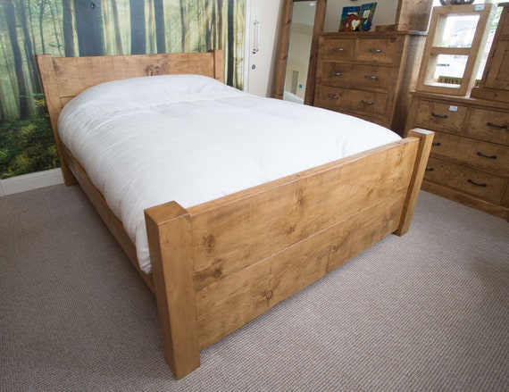 Rustic small 2024 double bed