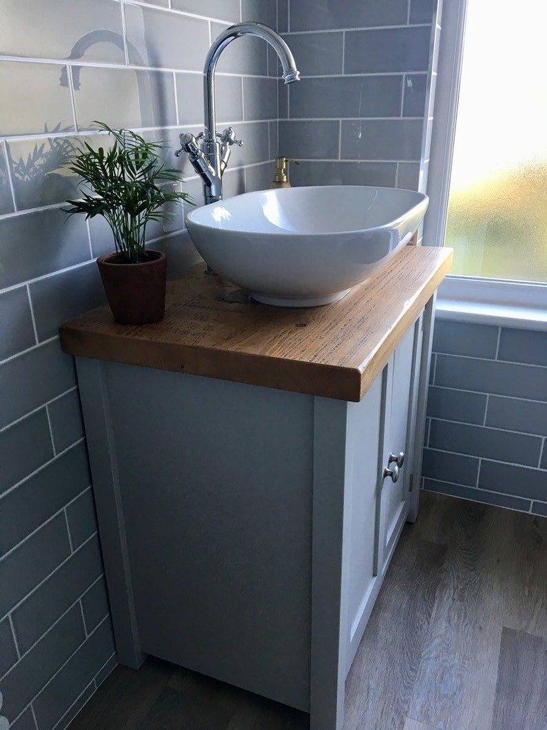 Rustic Chunky Farrow & Ball Painted Solid Wood Bathroom Etsy UK