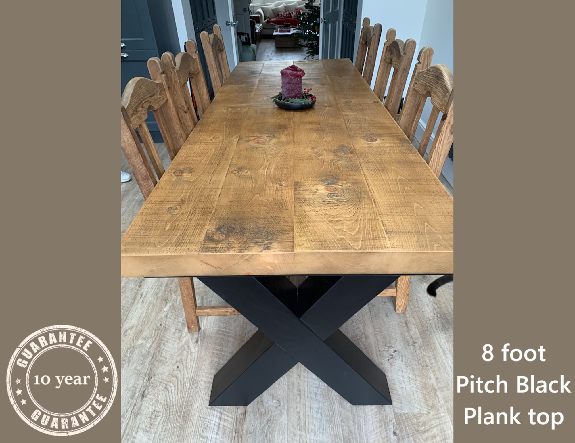 Claunch solid wood dining cheap table