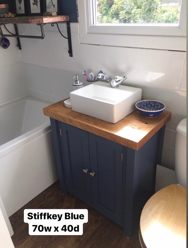 Rustic Chunky Farrow & Ball Painted Solid Wood Bathroom Etsy UK