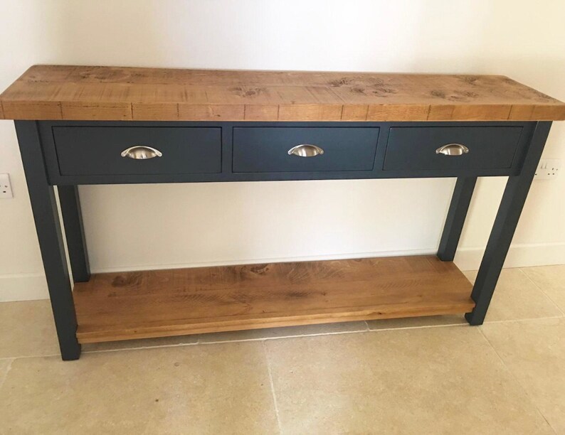 Console Entrance Table Painted LARGE 152cm Chunky Solid Wood Etsy UK