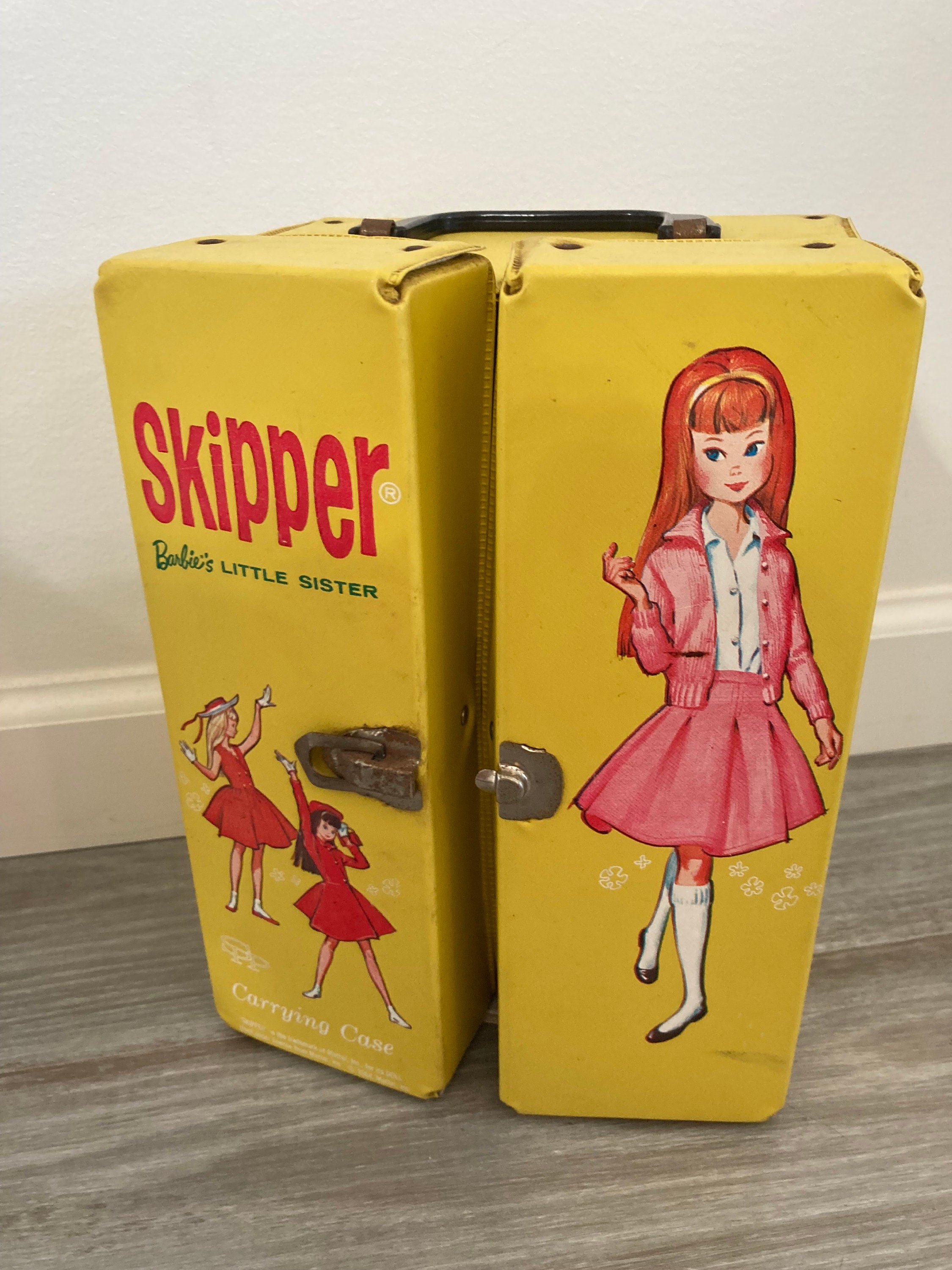 Vintage Skipper Doll Case 1964 Yellow Vintage Skipper Carrying Case Mattel Barbie Skipper Yellow Case Yellow Vintage Doll Case No Doll Etsy
