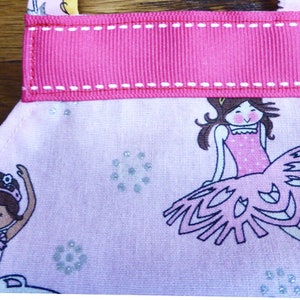 18 Doll Size Apron, Dancing Ballerina, Girls Dancing Apron, Pink Ballerinas Doll Apron, Ethnic Ballerina, Doll Dance Apron image 4