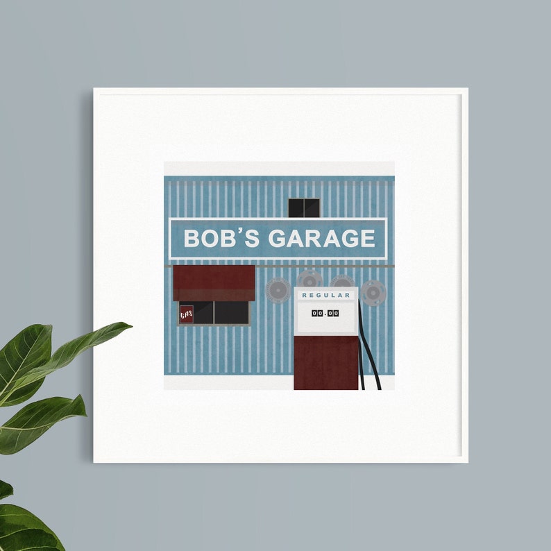 Digital Illustration Schitt's Creek Bob's Garage Etsy