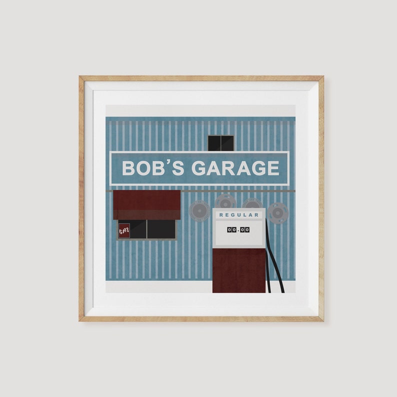 Digital Illustration Schitt's Creek Bob's Garage Etsy