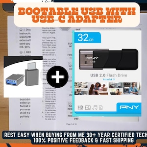 Mac OS Ventura Bootable USB-C Flash Drive Installer Repair With Guide