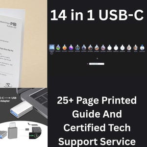 14 in 1 Mac OS Bootable USB-C Flash Drive With Guide And Tech Support