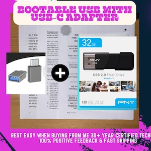 Mac OS Monterey Bootable USB-C Flash Drive Installer Repair With Guide
