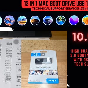 12 in 1 Mac OS Bootable USB Flash Drive With Guide And Tech Support