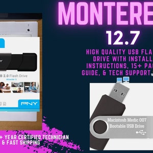 Mac OS Monterey Bootable USB Flash Drive With Guide And Tech Support