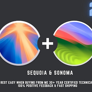 2 in 1 Mac OS Bootable USB Drive Sonoma and Sequoia For Macintosh With Guide