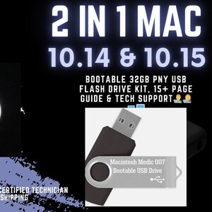 2 in 1 Mac OS Bootable USB Flash Drive With Guide And Tech Support Mojave And Catalina