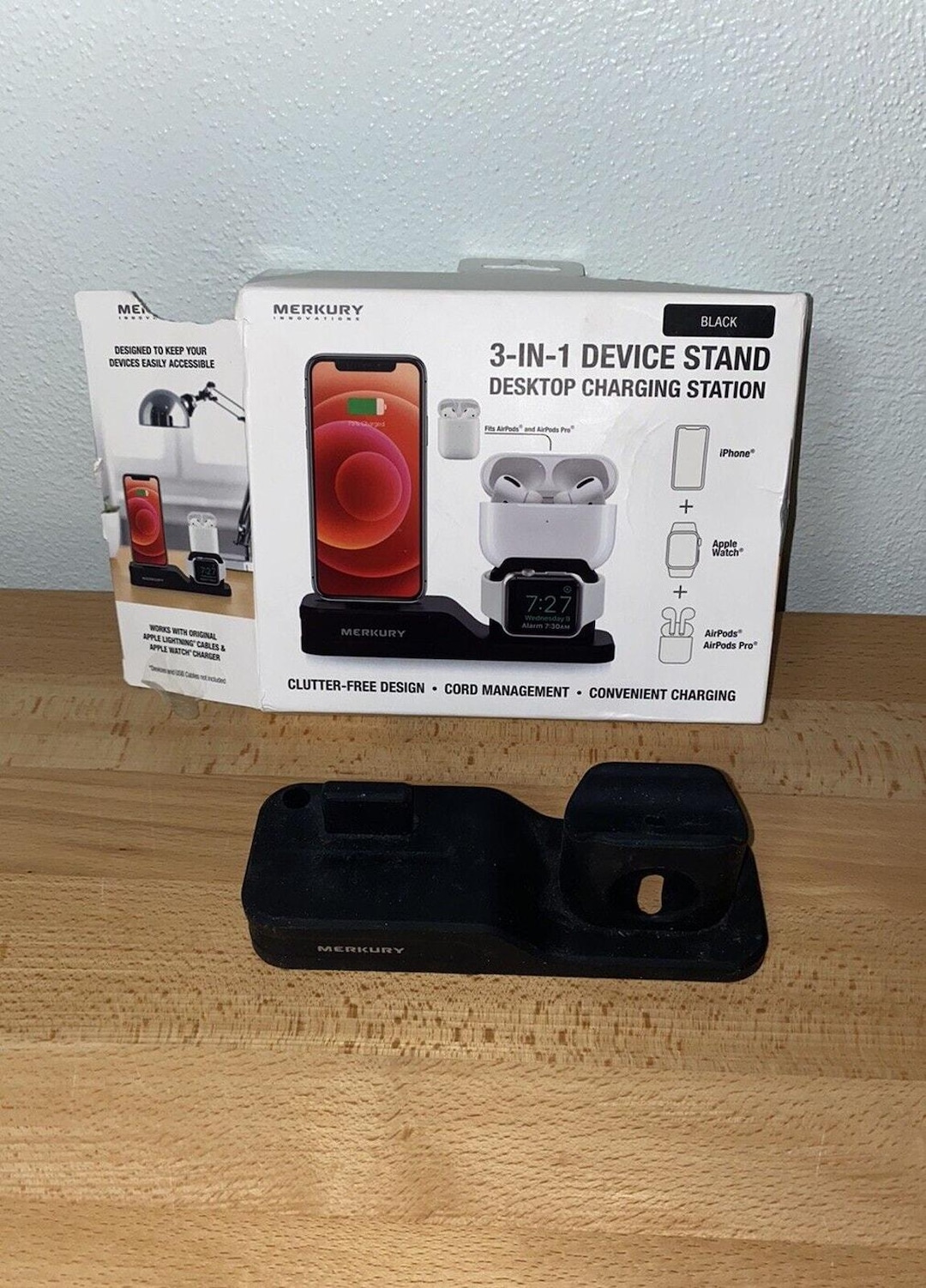 Table Lamp Merkury Innovations 10w Wireless Charger Alarm Clock